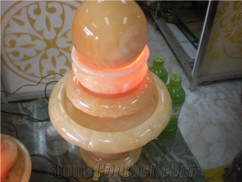 Yellow Onyx Fountain Balls