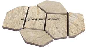 Meshed Slate Paving Stone, Norway Beige Slate