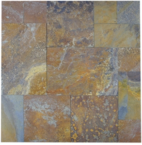 China Multicolor Slate, Hebei Rust Slate Slabs & Tiles