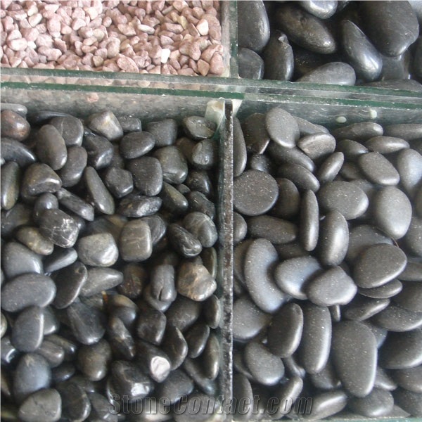 Black Polished Pebble Stone