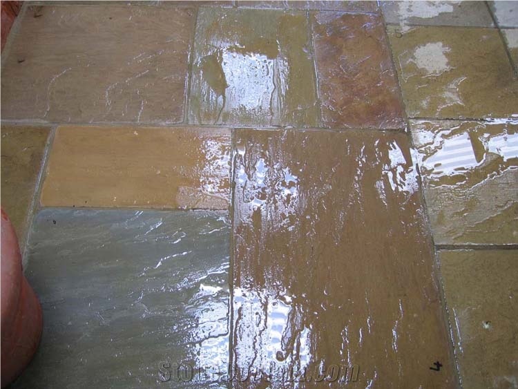 Camel Dust Sandstone Slabs & Tiles, India Yellow Sandstone