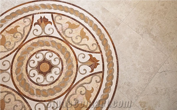Waterjet Cut Stone Medallions