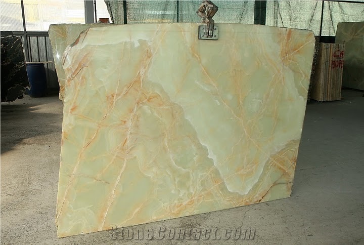 Light Green Onyx Slab