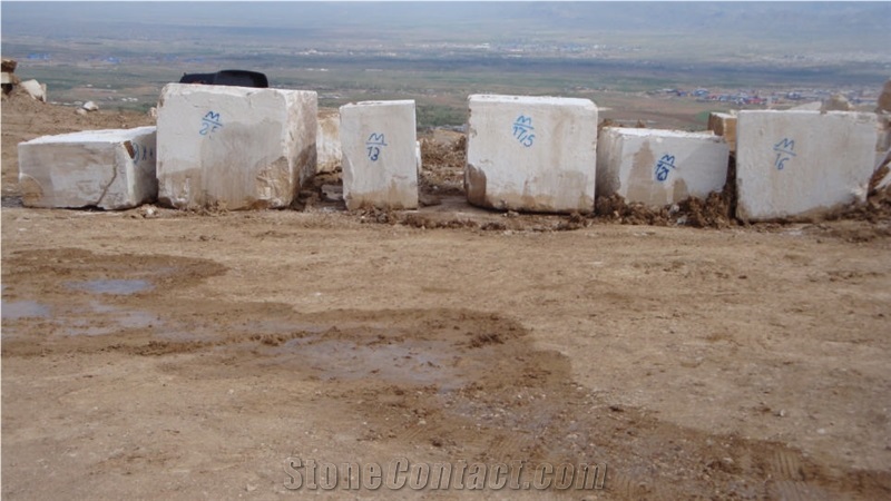 Iran White Travertine Block