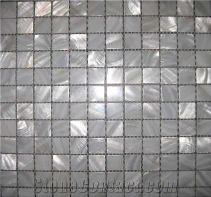 White Freshwater Shell Mosaic