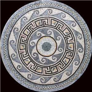 Travertine Mosaic Medallion