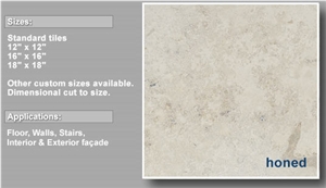 Bavarian Gold Limestone Tile Honed, Germany Yellow Limestone