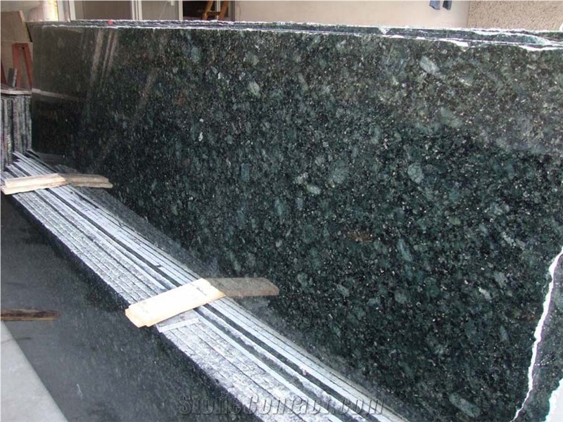 China Butterfly Green Granite Slab, Brazil Green Granite