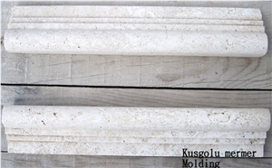 Ivory Travertine Molding K4, Beige Travertine Moldings & Borders