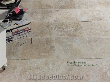 Medium Travertine, Beige Travertine Tiles, Grove Travertine, Avorio Beige Travertine Tiles