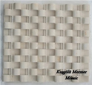 White Marble Mosaic K22, Wicker, Radus