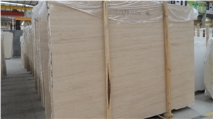 Moca Cream Limestone Slabs Polished, Portugal Beige Limestone Machine Cutting Panel Tiles for Bathroom Wall Cladding,Floor Covering Gofar
