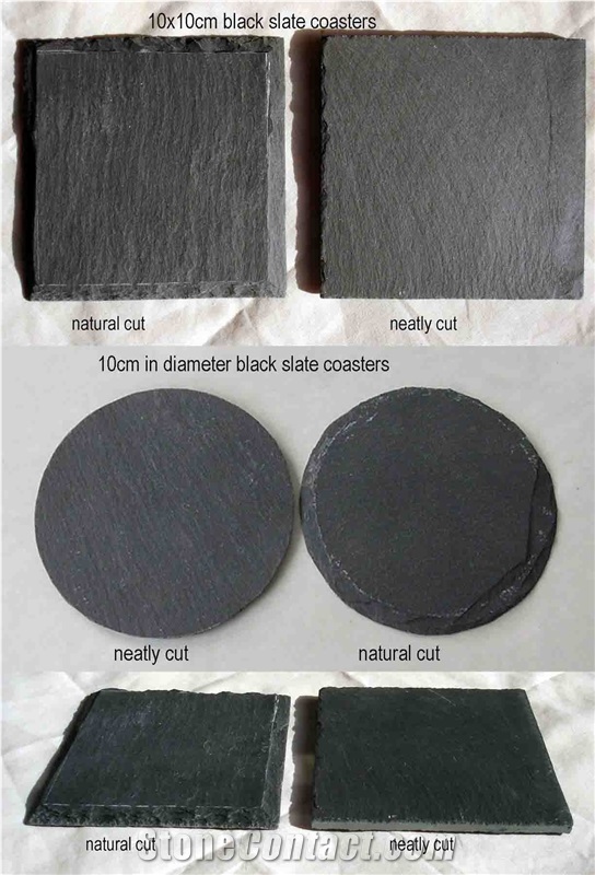 Black Slate Coasters
