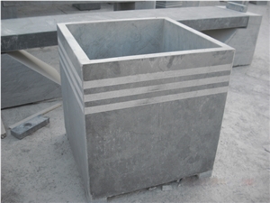 China Blue Limestone Garden Planters China Blue Limestone Garden Planters