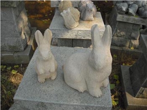 Grey Limestone Animal Carvings
