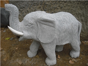 Grey Limestone Animal Sculptures
