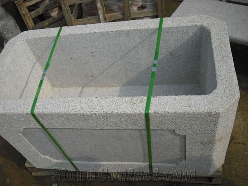 White Granite Planter Pots
