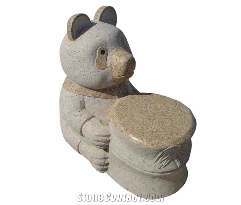 Yellow Granite Sculpture Benches