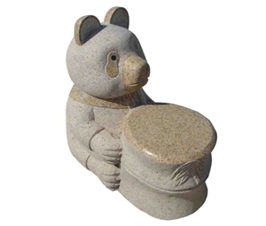 Yellow Granite Sculpture Benches