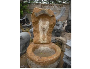 Yellow Limestone Wall Fountains