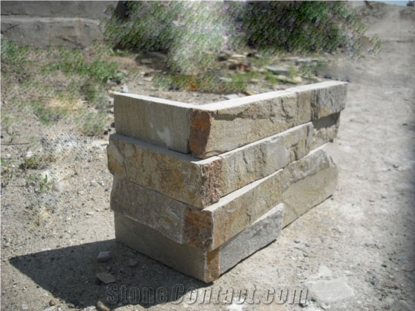 Yellow Slate Corner Stone