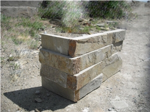 Yellow Slate Corner Stone