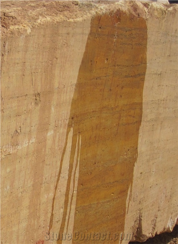 Iran Yellow Travertine Blocks
