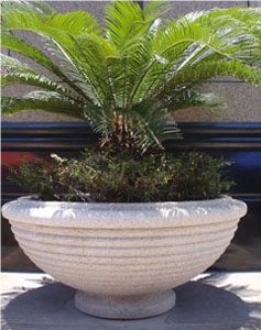 Sunset Gold Granite Flower Pot