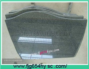 G654 China Black Granite Monuments/tombstone/heads