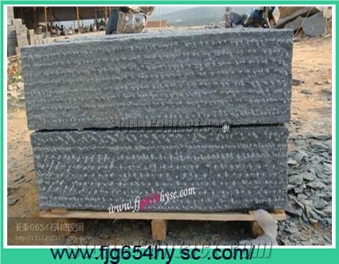 G654 China Black Granite Rough Picked