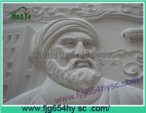 White Marble Carved Art, Embossment