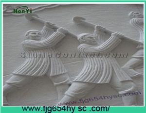 White Marble High Relief ,Etching