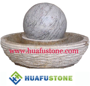 White Granite Fountain Balls