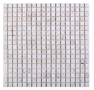 White Travertine Mosaic (N1.15-11-M) White Travertine Mosaic (N1.15-11-M)
