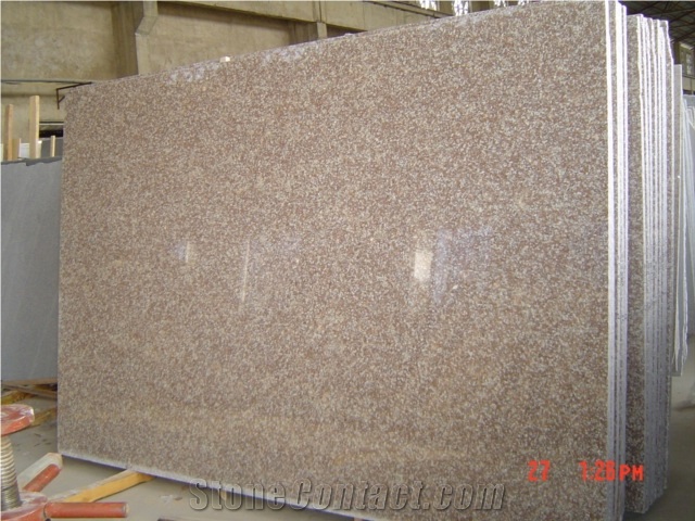 Peach Red Granite Slab, China Red Granite