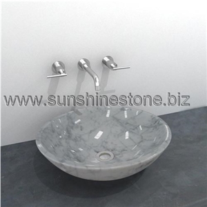 Carrara White Marble Sinks