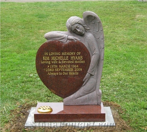 Red Granite Aangel Monument, Red Granite Angel Monuments