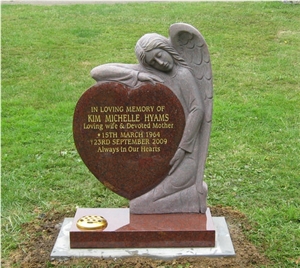 Red Granite Aangel Monument, Red Granite Angel Monuments