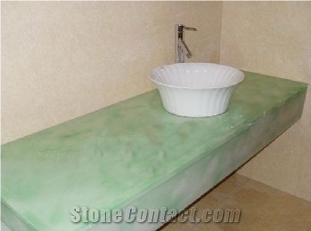 Verde Ming Marble Vanity Top