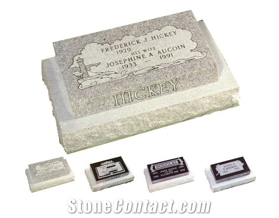 Grey Granite Slant Markers