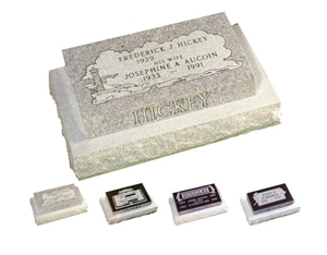 Grey Granite Slant Markers