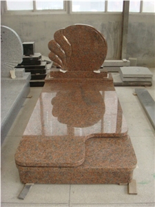 Maple Red Granite Tombstone