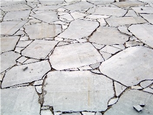 Belgian Bluestone in Opus Pattern