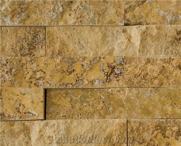 Yellow Travertine Split Face Cultured Stone