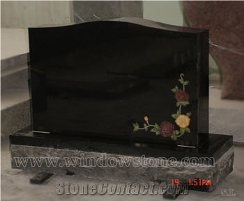 China Black Upright Headstone