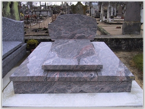 Multicolor Red Granite Funeral Monuments