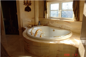 Gold Onyx Tub Deck, Surround