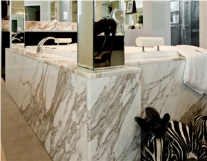 Calacatta Vagli White Marble Bath Tub