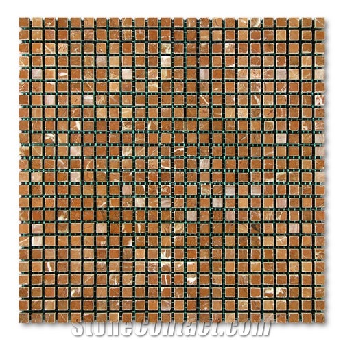 Aegan Rose Dark Marble Mosaic