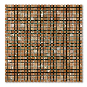 Aegan Rose Dark Marble Mosaic Aegan Rose Dark Marble Mosaic